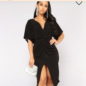 Sexy slinky fashion nova black dress 2x